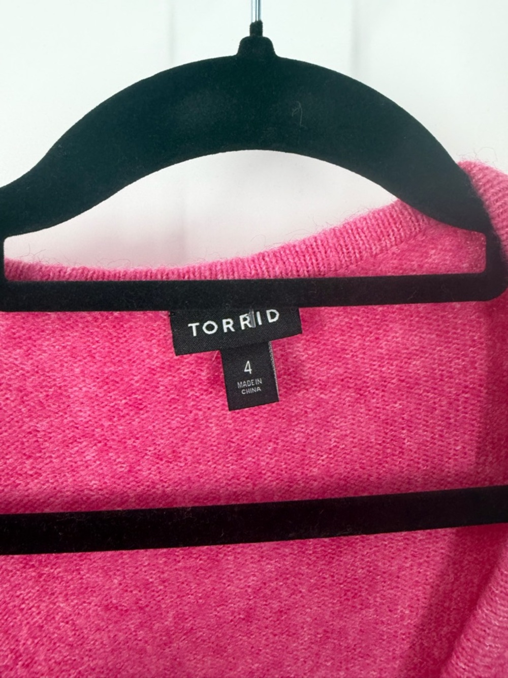 Torrid Vegan Cashmere Pullover Surplice Sweater Pink - Picture 3 of 8